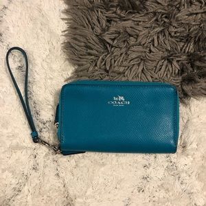 Teal Coach Wallet